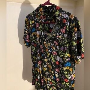 Floral graphics button up shirt (from Hot Topic)